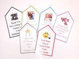 Birthday Tags personalised with message, theme or photo