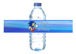 Birthday Sonic The Hedgehog  Style Water bottle or Fruitshoot Wrapper Label Ref W18