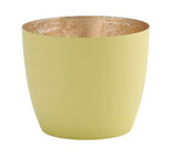 Windlicht Pastellgelb Gold M