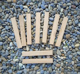 Klötzchen Eiche, auf Netz, 160 mm x 22 mm x 8 mm