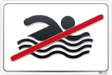 Baignade interdite pictogramme