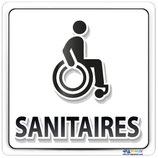 Plaque handicapé sanitaires