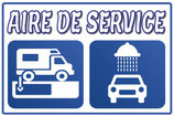 Panneau Aire de service camping car,  vidange et lavage