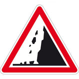 Panneau A19 "risque de chute de pierres"