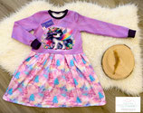 Kleid Einhorn Schmetterlinge 122/128