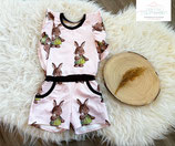 Jumpsuit Hasen rosa 98/104