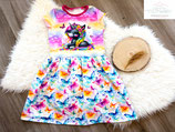 Kleid Einhorn Schmetterlinge 134/140