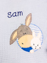 Babydecke Esel mit Hase