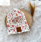 Hipstermütze "super cute" Blumen