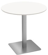 カフェテーブル  75cm 丸ステンレス角脚　ホワイト