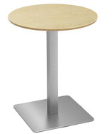 カフェテーブル  60cm 丸 ステンレス角脚　ナチュラル