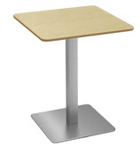 カフェテーブル  60cm 角 ステンレス角脚　ナチュラル
