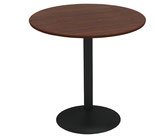 カフェテーブル  75cm 丸スチール丸脚ブラック　ダークブラウン