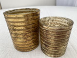 Kerzenglas Altgold