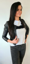 Jacke Kunstleder mit Stretchteil