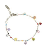 Armband mit Bunte Kristalle & feine Perlen