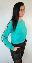 Pullover mit Pailletten-Ärmel