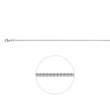 Halsketting - Vossestaart - Rond - 1,1 mm - Zilver