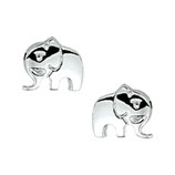 Oorknoppen – Olifant - Zilver