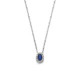 Saffier – Elegance  - Collier – Zilver