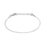 Armband – Slang -  Plat - 1,7 mm  - Zilver