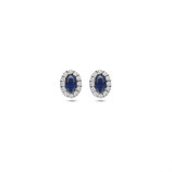 Sapphire - Elegance – Oorknopjes - 8 mm – Zilver