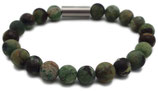 Armband met opaal edelstenen - 8mm - Mat groen