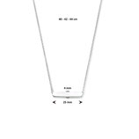 Afgerond rechthoekig plaatje met ketting