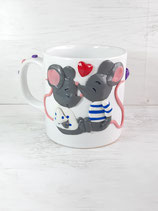 Mug Souris/Coeur + Cuillère