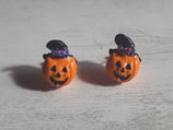 Boucles d'oreille "Citrouille"