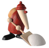 Weihnachtsmann mit Schneeschieber, klein
