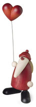 Weihnachtsmann mit Herzballon, klein