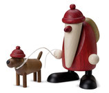 Weihnachtsmann mit Dackel Waldemar, klein
