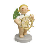 Goldedition N° 16, NICHT limitiert, grauer Sockel, Der Mutige, Engel mit Steuerrad