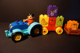 Duplo Trecker mit Anhänger, Bauer, 5 Obststeine und Korb als Set