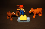 Duplo Bauer mit Kuh und Kälbchen als Set