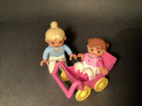 Duplo Mutter mit Kind/Baby im Kinderwagen als Set