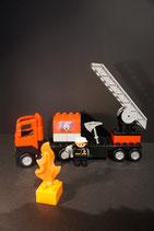 Duplo Feuerwehr Leiterwagen als Set