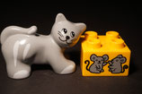 Duplo Katze mit Motivstein