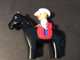 Duplo Cowboy auf Pferd mit rotem Sattel