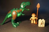 Duplo großer Dinosaurier mit Krieger als Set