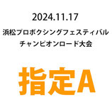 2024年11月17日 浜松プロボクシングフェスティバル チャンピオンロード大会 指定席[A]