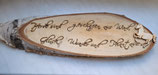 Birkenschild 49x12 cm mit Schrift EINZELSTÜCK
