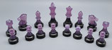 Schachfiguren Set (16 Teile) Violett-Schwarz