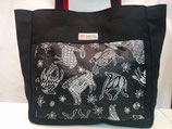 帆布トートバッグ -animal black-