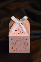 Baby Tischdekoration Elefant mit Truffes rosa