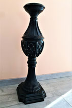 Baluster großer Blumenständer Statuettenständer aus Holz Buche schwarz lackiert