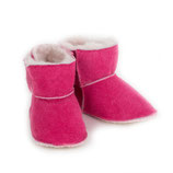Chaussons bébé CBG en peau d'Agneau rose