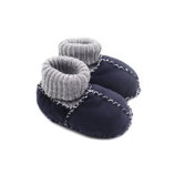 Chaussons bébé en peau d'agneau SOCKS bleu