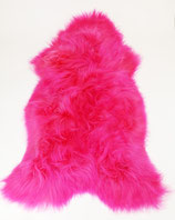 Peau de mouton islandaise teintée rose fushia